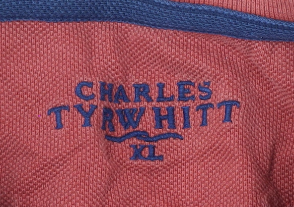 Charles Tyrwhitt Men's Red XL Polo Shirt