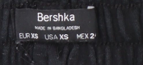 Bershka Black Women's Jogger Trousers XS, Elastic Waist