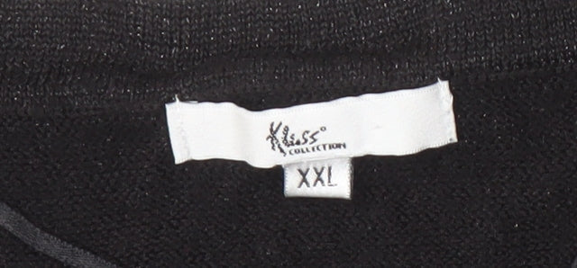 XISS COLLECTION Women's Black XL Cowl Neck Jumper
