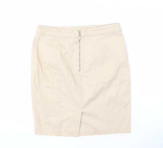 H&M Women's Beige Pencil Skirt, Size 14, Casual Wear