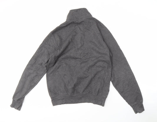 Mens UK Size S Champion Grey 1/4 Zip Sweatshirt