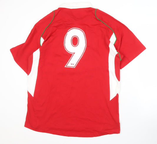 CYMRU XV Men's Red Rugby Polo Shirt XL