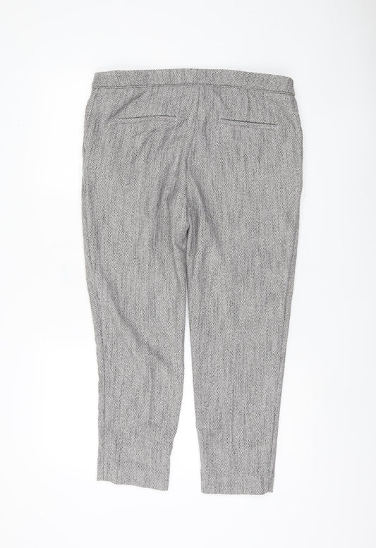 Womens UK Size 12 H&M Regular Fit Workwear Casual Grey Trousers