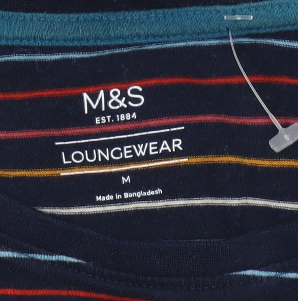 Marks & Spencer Men's Multicolour Striped T-Shirt M
