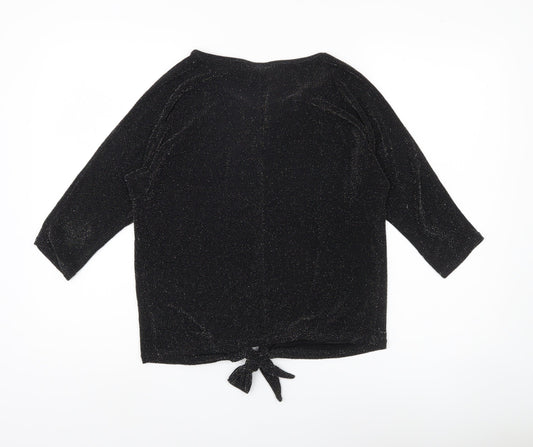 Womens UK Size S Wallis Black Basic Blouse