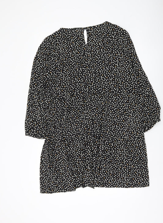 New Look Women's Black Polka Dot Dress Size 18