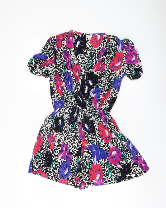 Womens UK Size 10 River Island One-Piece Multicoloured Playsuit