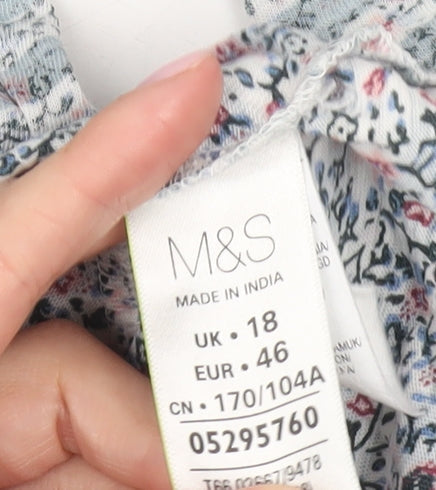 Womens UK Size 18 Marks and Spencer Multicoloured Basic T-Shirt