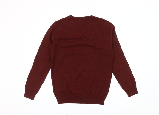 Marks and Spencer Men's Red Cashmere Pullover Jumper