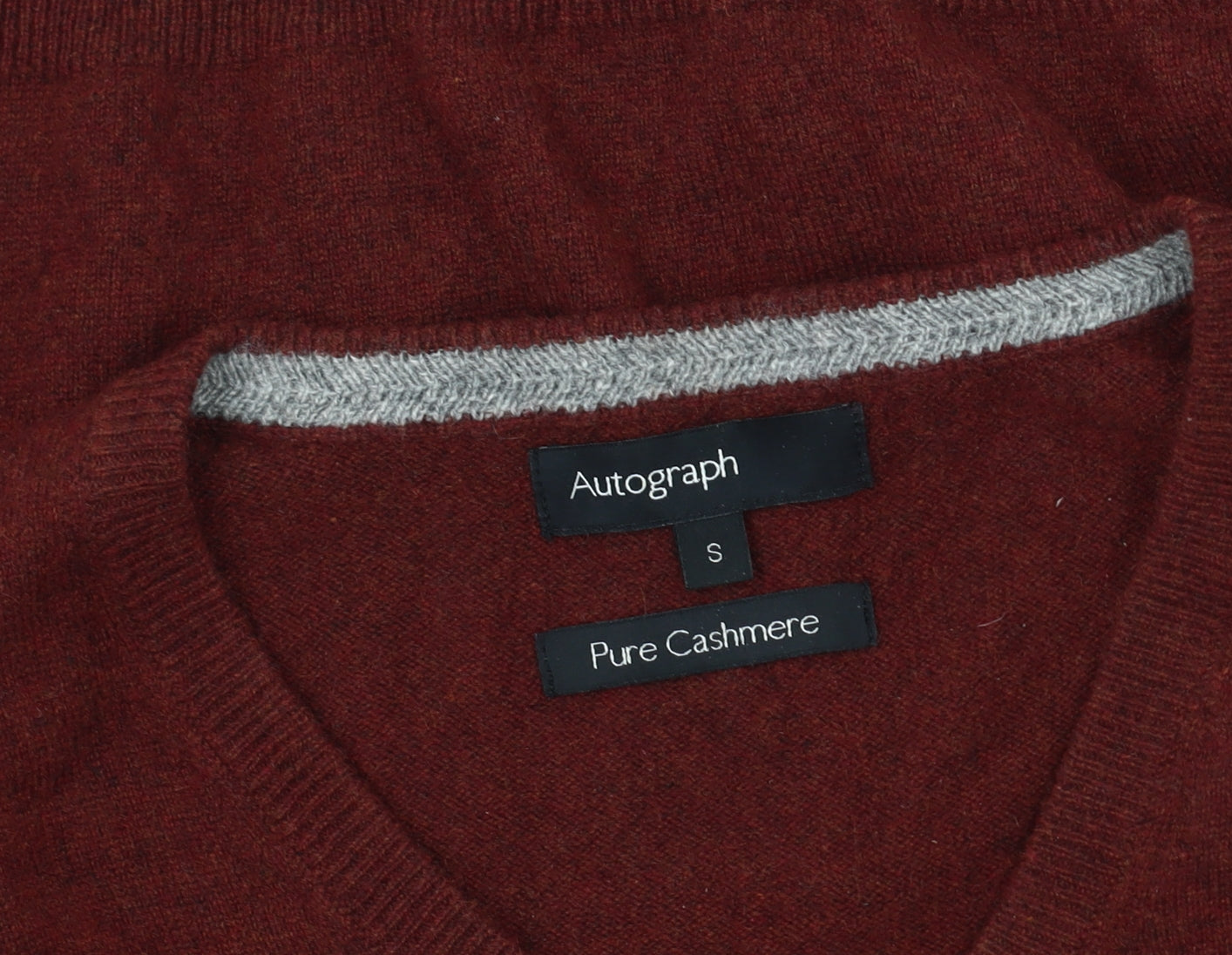 Marks and Spencer Men's Red Cashmere Pullover Jumper
