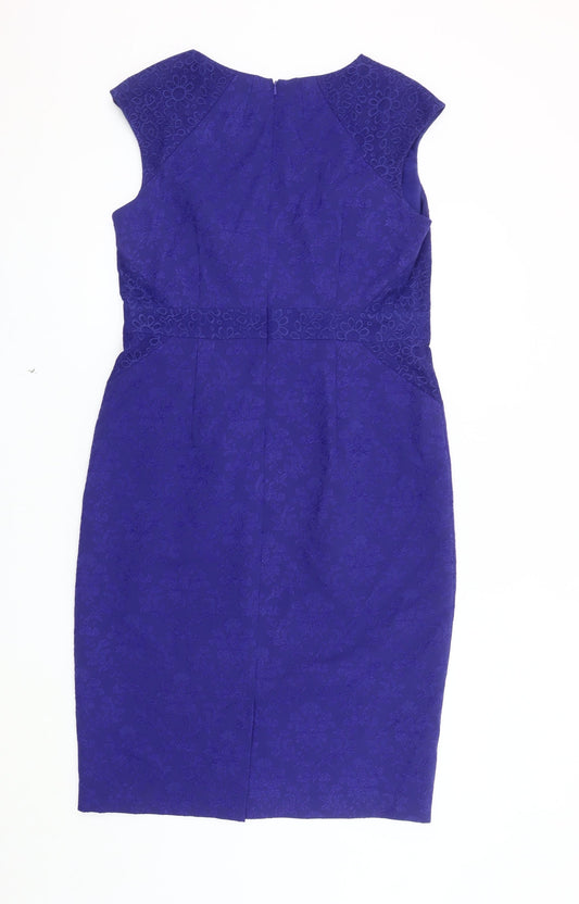 Monsoon Women's Purple Sheath Dress Size 14