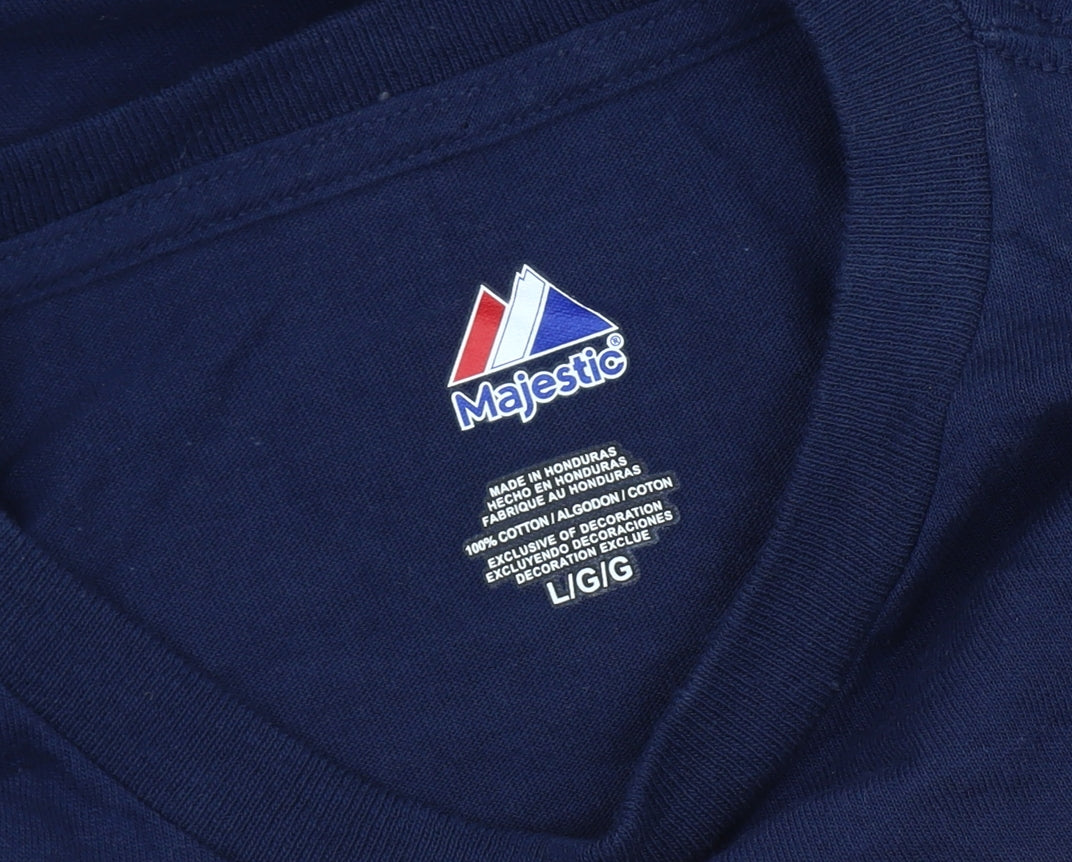 Majestic Blue Men's L Sports Graphic T-Shirt