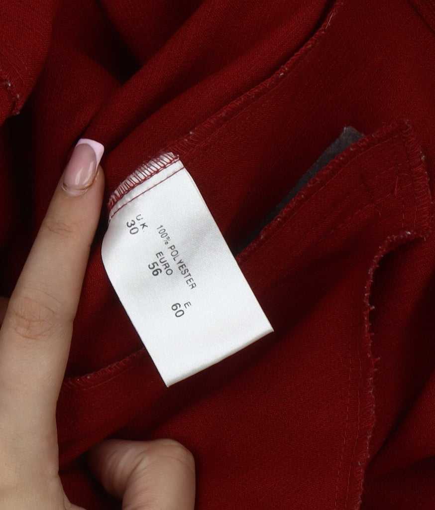 Womens UK Size 30 essence Relaxed Fit Casual Workwear Red Trousers