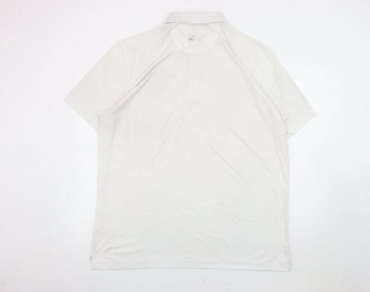 Greg Norman Men's White 2XL Polo Shirt Short Sleeve
