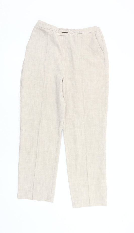 Womens UK Size 12 Honor Millburn Regular Fit Casual Beige Trousers