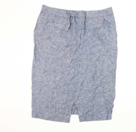 Marks and Spencer Women's Blue Pencil Skirt Size 20