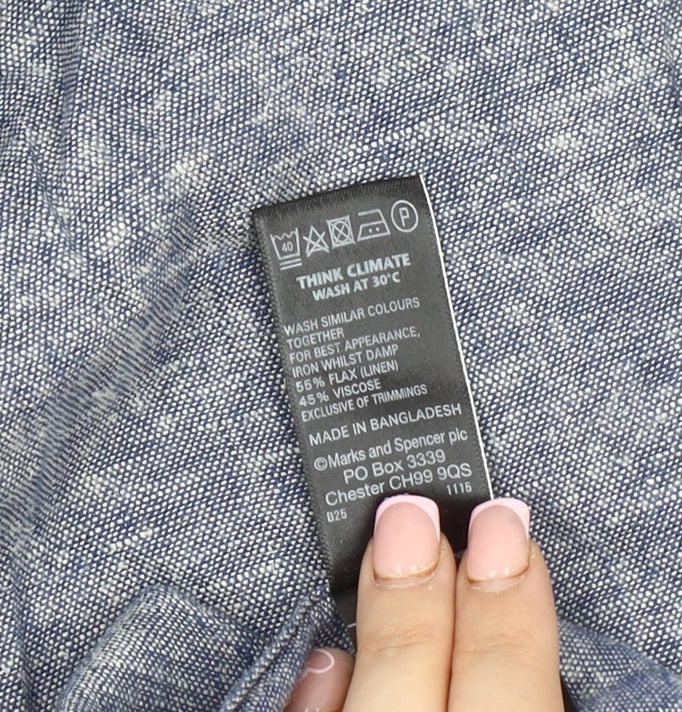 Marks and Spencer Women's Blue Pencil Skirt Size 20