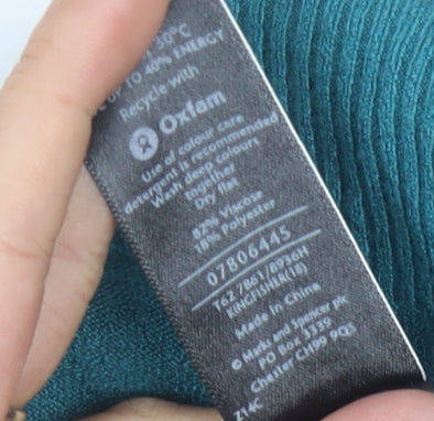 Womens UK Size 18 Marks and Spencer Green Pullover Jumper