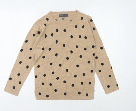 Womens UK Size 6 Marks and Spencer Beige Pullover Jumper