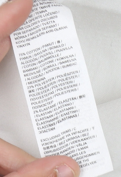 Simply Be Women's Plus Size White Straight Jeans