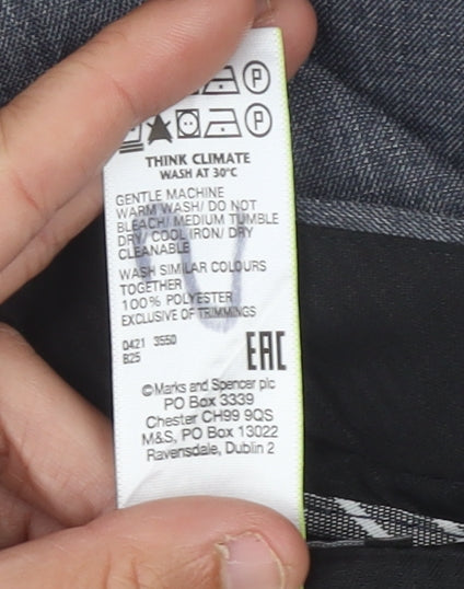 Marks and Spencer Men's Grey Regular Fit Trousers