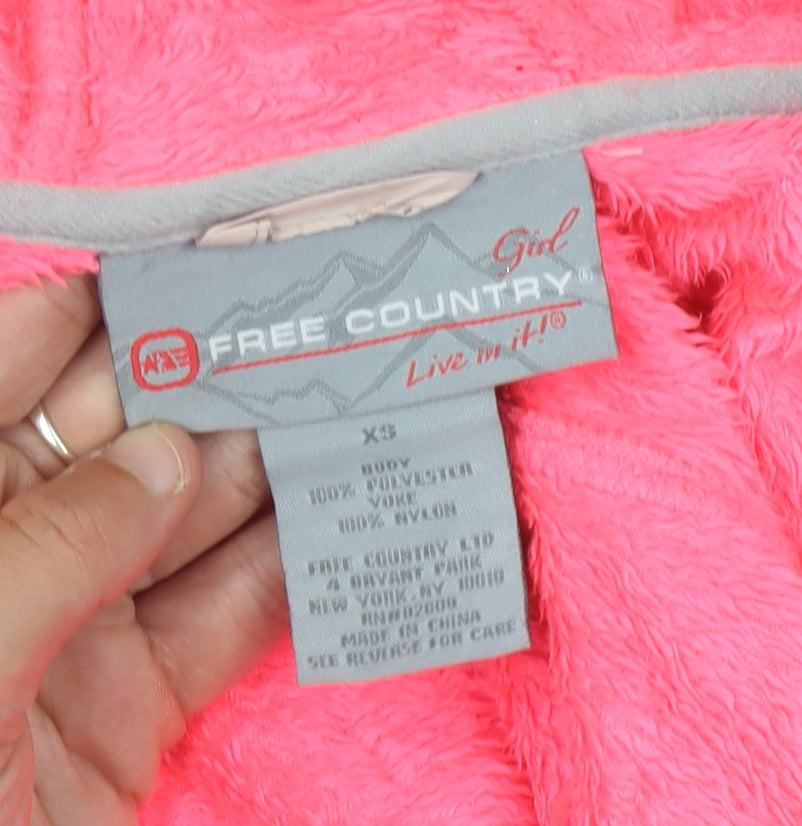 Free Country Girls Pink Hooded Jacket 2-3 Years Winter Cozy
