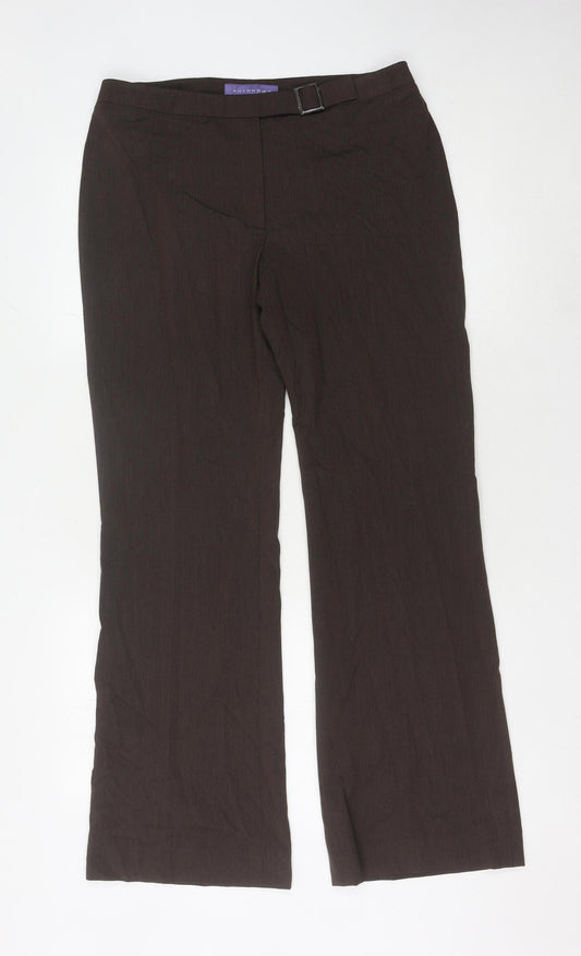 Womens UK Size 12 Autonomy Regular Fit Brown Trousers
