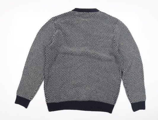 Next Men's Blue Waffle-Knit Pullover Jumper M