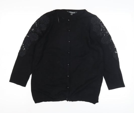 Womens UK Size 12 Bonmarché Black Cardigan Jumper