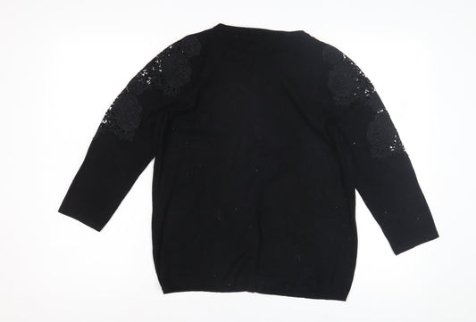 Womens UK Size 12 Bonmarché Black Cardigan Jumper