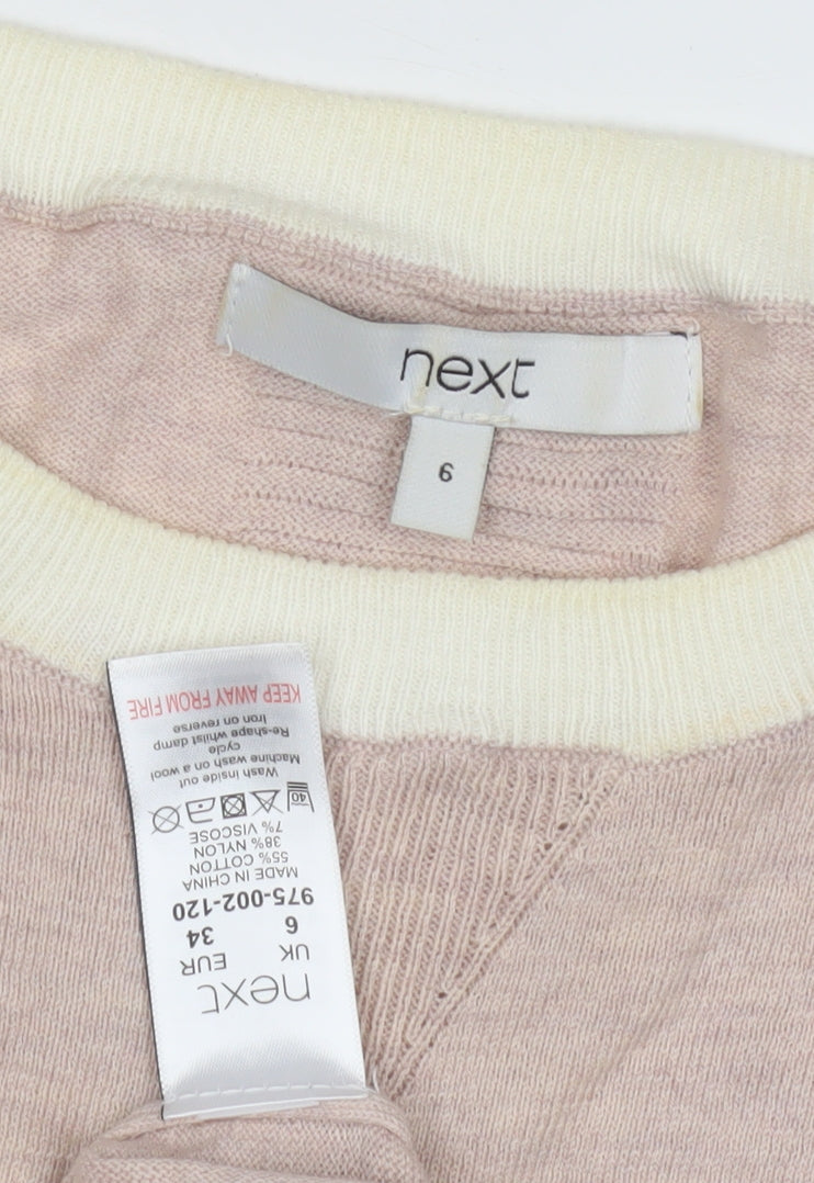 Womens UK Size 6 NEXT Pink Pullover Jumper