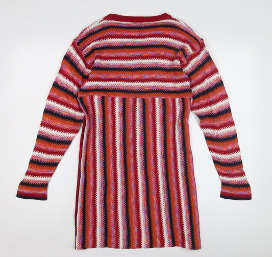 Next Women's Multicoloured Striped Knit Dress, Size S, Long Sleeve