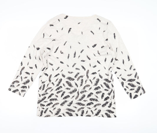 Womens UK Size 14 M&Co Ivory Cardigan Jumper