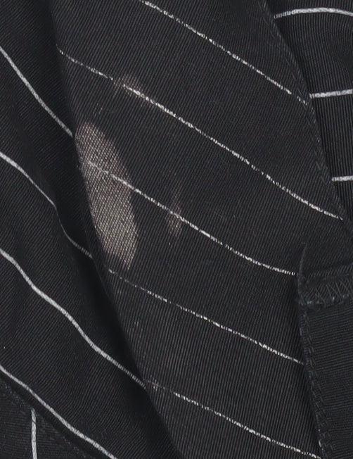 Bonmarche Women's Black Striped Button-Up Shirt, Size 20