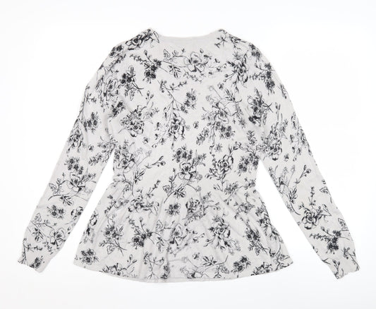 Womens UK Size 10 Marks and Spencer White Pullover Jumper