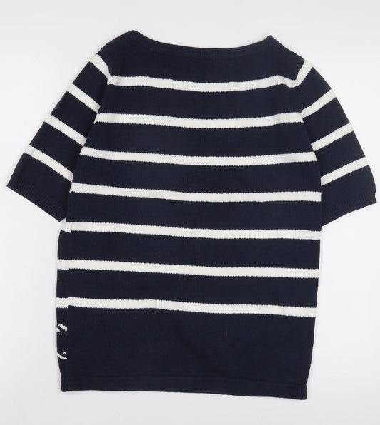 Womens UK Size 10 M&Co Blue Pullover Jumper