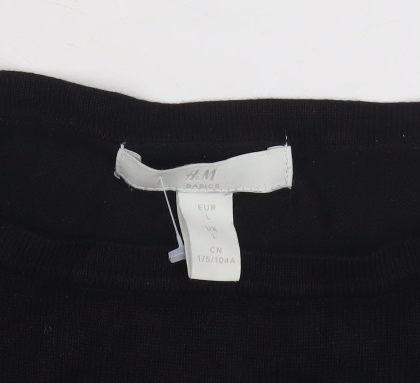 Womens UK Size L H&M Black Pullover Jumper