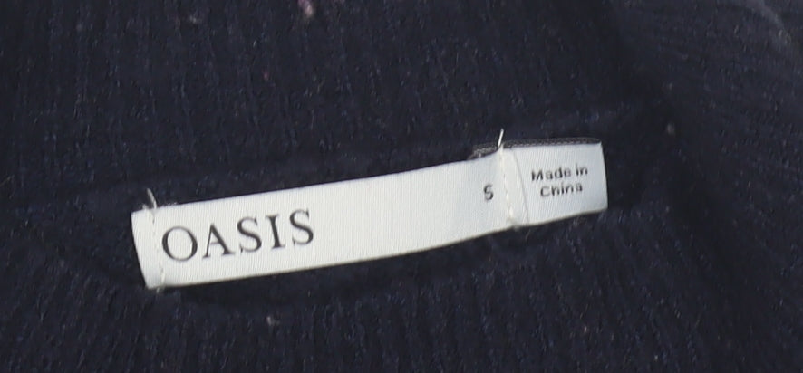 Womens UK Size S Oasis Black Pullover Jumper