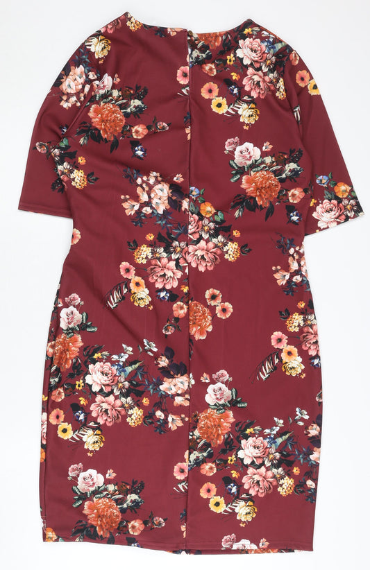 Dorothy Perkins Women's Multicoloured Floral Dress, Size 18