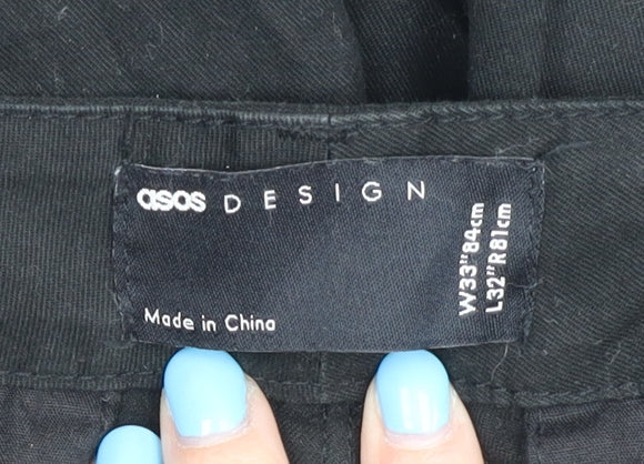 ASOS DESIGN Women's Black Flared Trousers