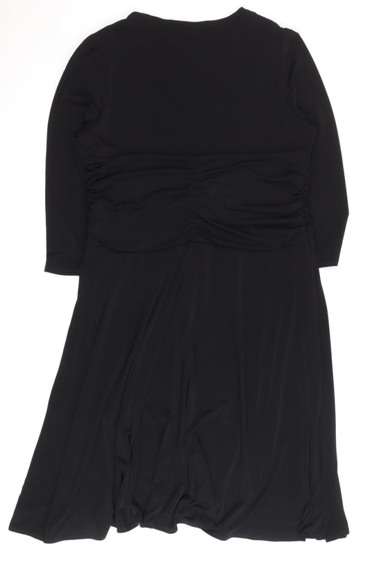 CC Women's Black XL V-Neck Dress