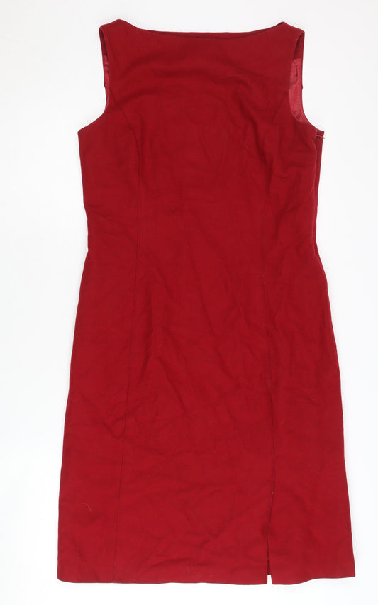 Additional front view of Episode Women's Red Sleeveless Dress, size 10