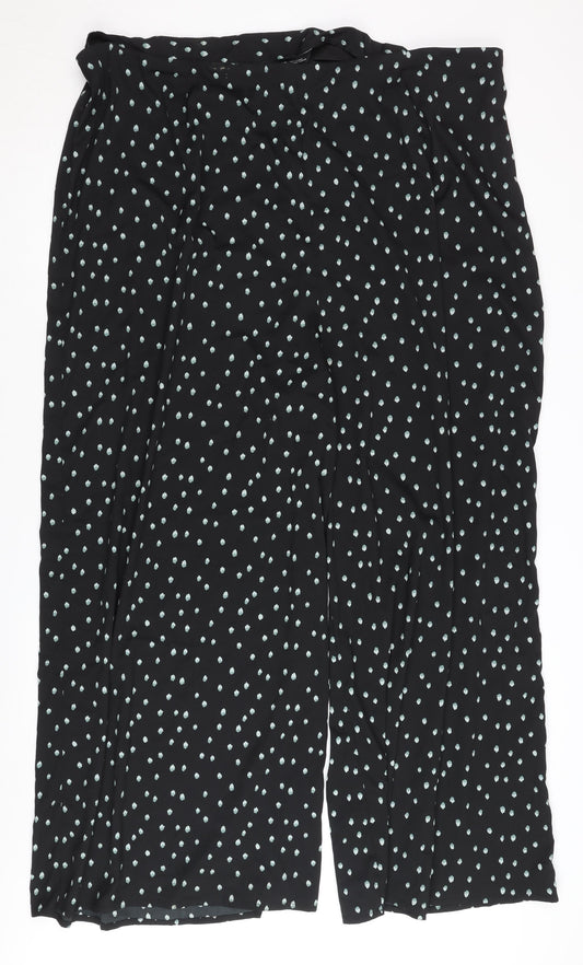 Capsule Women's Polka Dot Trousers Black Size 28