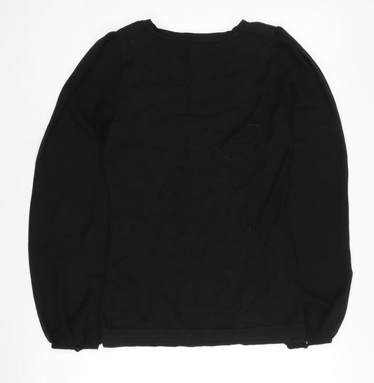 Coast Women's Black V-Neck Pullover Jumper XS