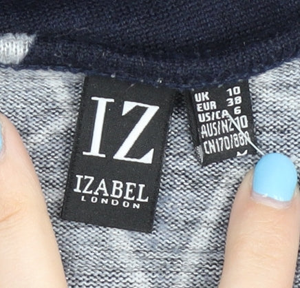 Womens UK Size 10 Izabel London Blue Pullover Jumper