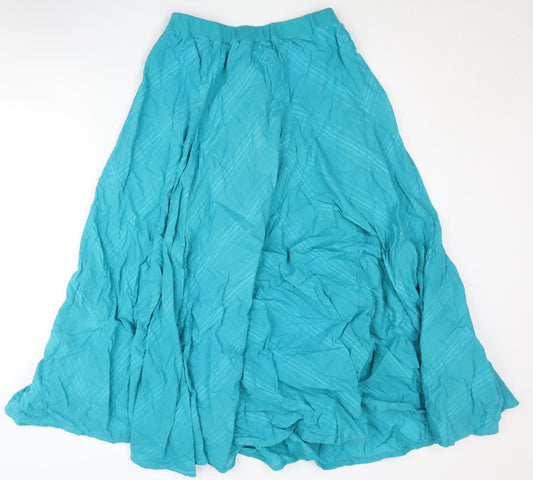 Marks and Spencer Women's Blue A-Line Long Skirt, Size 14