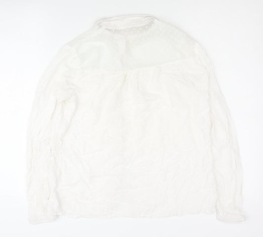 Womens UK Size 8 NAF NAF White Button-Up