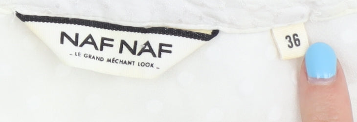 Womens UK Size 8 NAF NAF White Button-Up