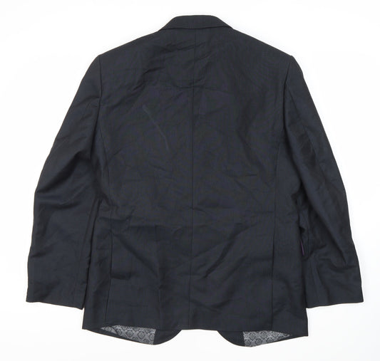 Mens UK Size 38 Greenwoods Regular Black Suit Jacket