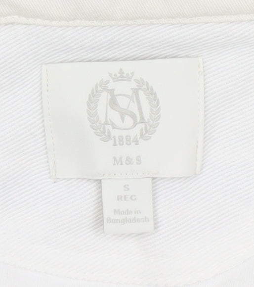 Marks and Spencer Men's Beige Striped Polo S